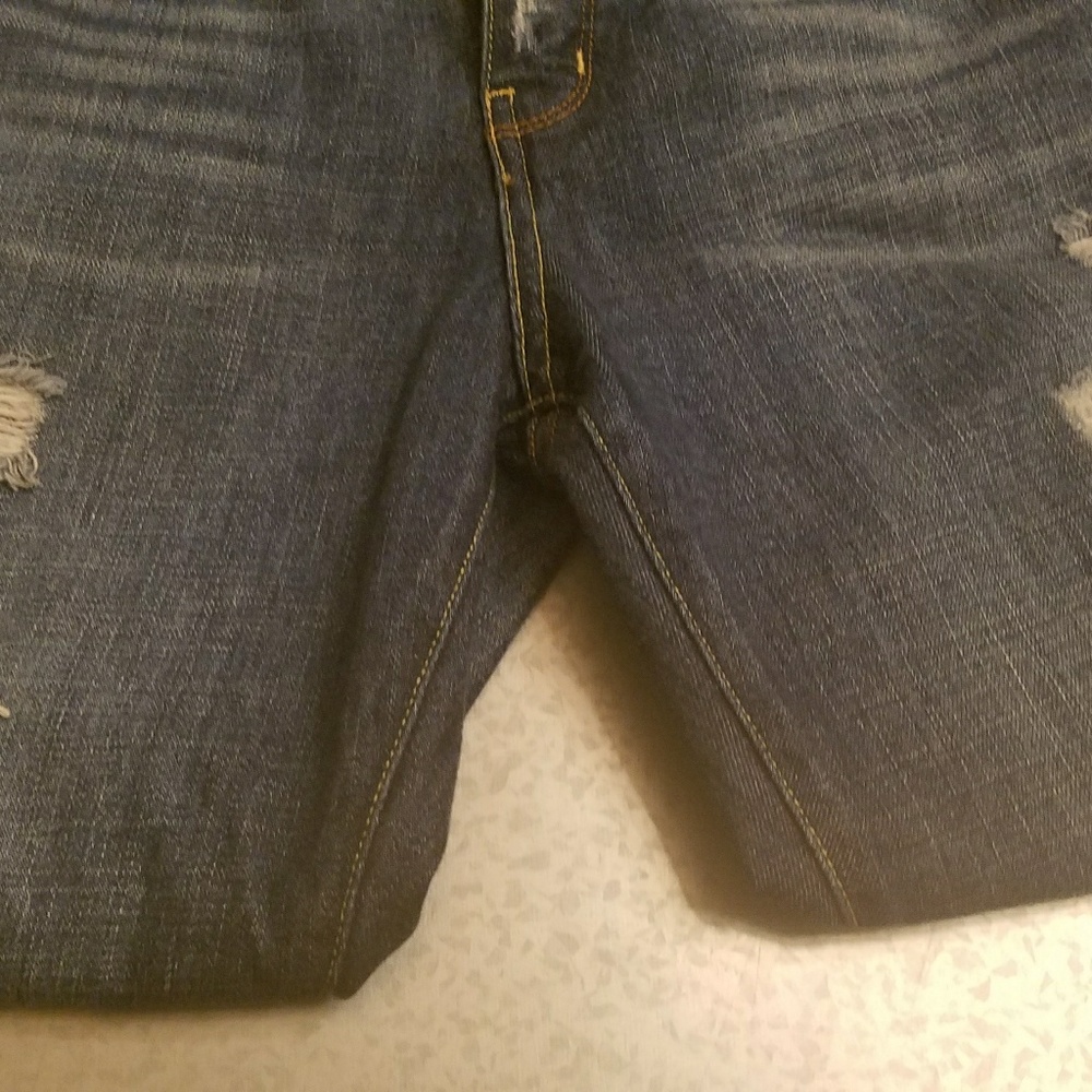 Stylish Denim Blue Boyfriend Jeans - Picture 5 of 6